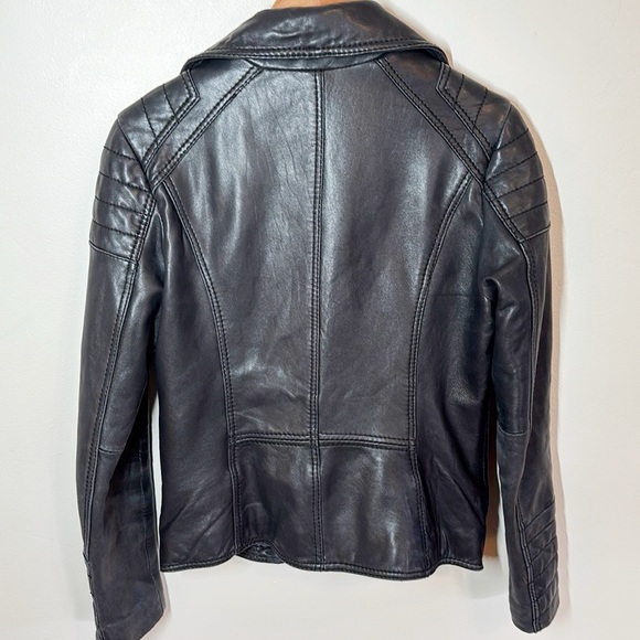 Michae Kors Leather Moto Jacket - Picture 7 of 7